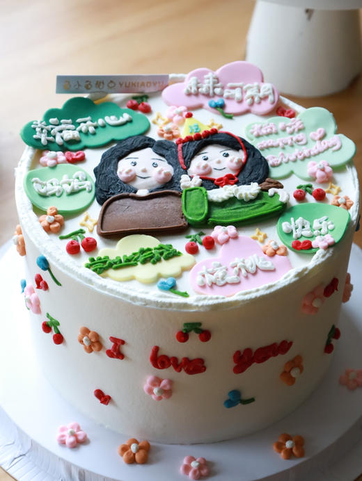 手绘妈妈和女儿 商品图5