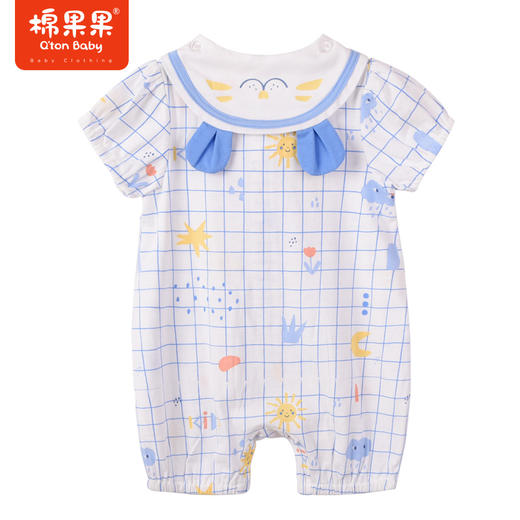 棉果果夏季新品男童男宝对开连体衣哈衣M212722223303 商品图3