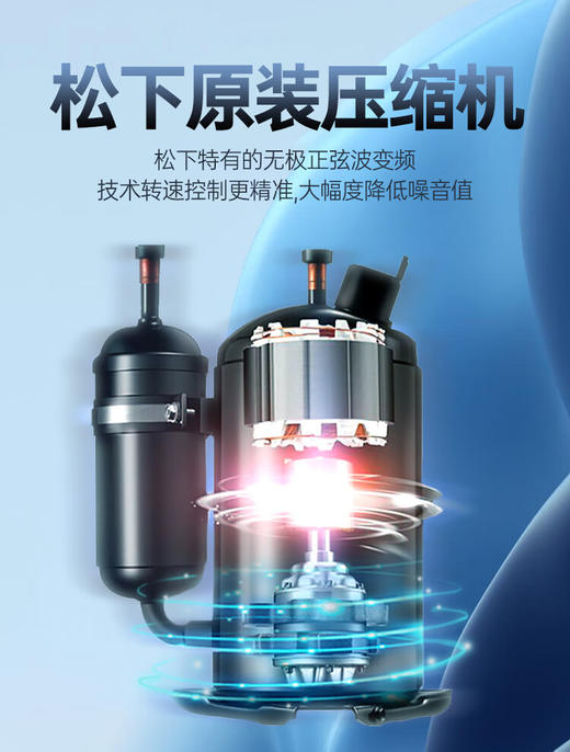 8月内购松下3匹新一级能效变频冷暖圆柱柜机 20倍纳诺怡净化空气 自清洁客厅立式空调 EJ27FS10N白绿色 商品图3