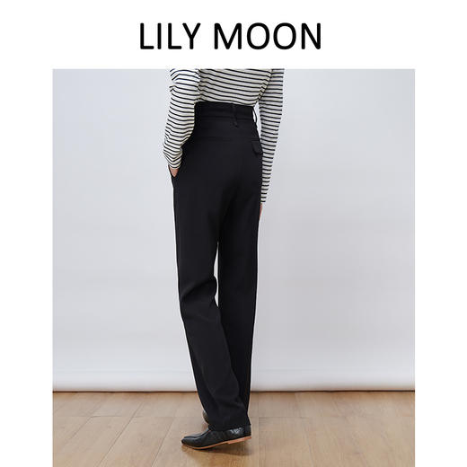 LILY MOON高腰休闲拖地阔腿裤 商品图7