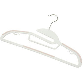 塑胶防滑衣架 伊汉 米白 5支装