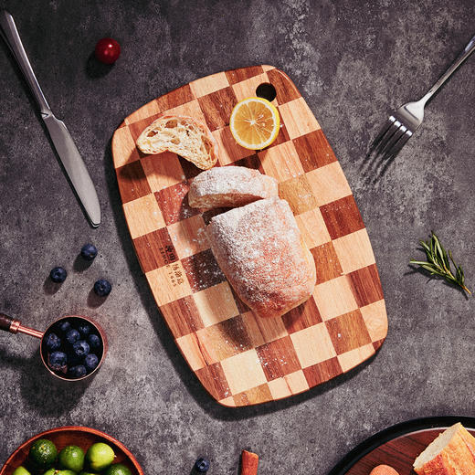 神田 | 绣渤意相思木棋盘格砧板大号/小号 商品图5