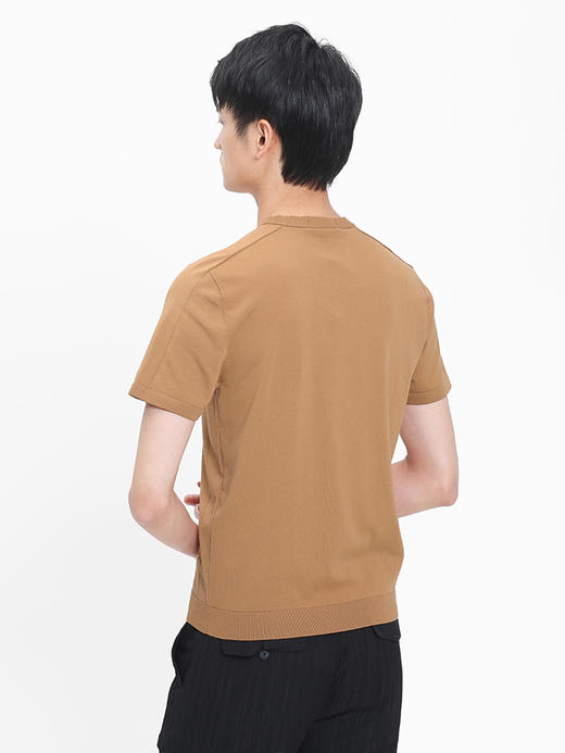 callisto橙色凉感丝棉圆领T恤  SRTSS055C 商品图2