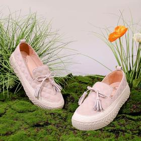 Safiya索菲娅 2023春季新品小香风休闲百搭一脚蹬浅口厚底渔夫鞋 SF31111151