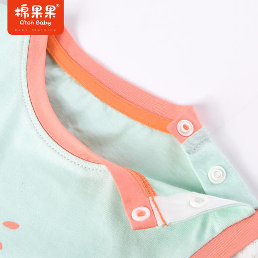 棉果果夏季新品男童男宝假两件套头连体衣M212727223305 商品图5