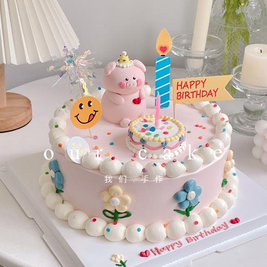 多款式~小猪/小牛/小狗花花复古卡通蛋糕（小动物可换）-低糖处理无添加 商品图6