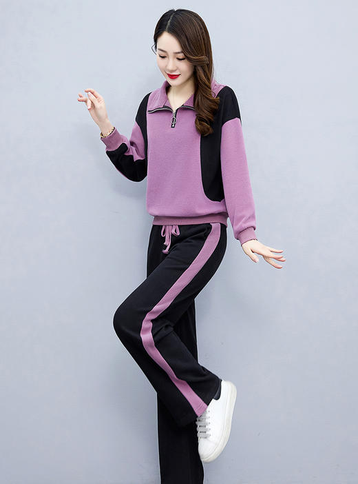 时尚气质，休闲阔腿裤两件套HR-GJC2305 商品图4