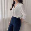 裁缝学苑AS19新款青果领醋酸缎面衬衣V领衬衫纸样女装衣服样板版 商品缩略图2