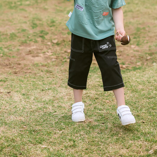 棉果果夏季新品男童男宝弹力梭织七分裤裤子M212201223272 商品图0