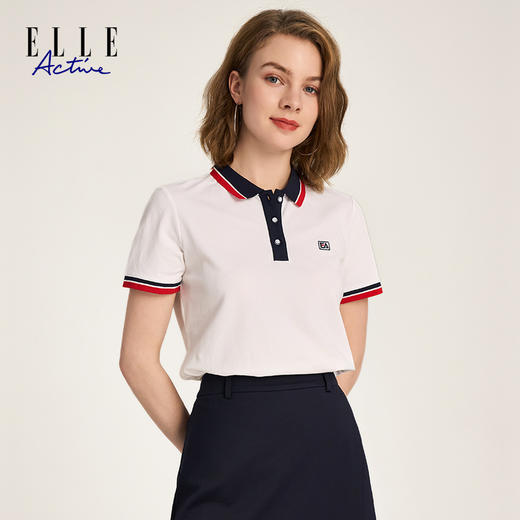 ELLE Active女士夏季新款运动POLO短袖T恤多色可选 商品图1