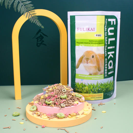 果蔬兔粮袋装450g 饲料干粮 营养丰富 小宠物主粮 商品图2