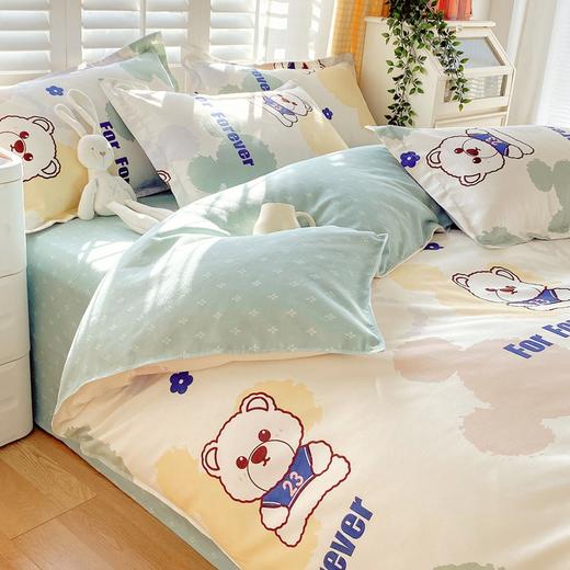 【温暖时光！亲肤时尚三件套】纯棉加厚磨毛三件套简约全棉学生宿舍礼品被套四件套 商品图13