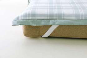 竹纤维格子抗菌枕套4874