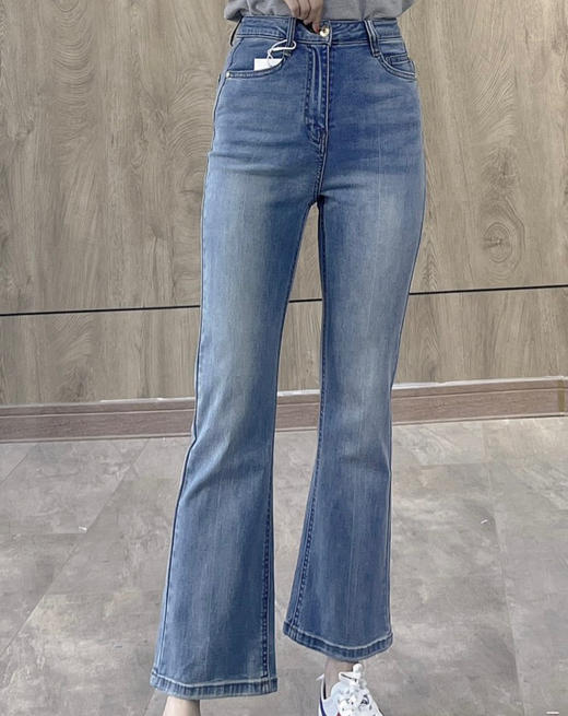 【断码 清货】图二实拍 ED新款 激光立体logo 微喇牛仔裤 优良比例呈现 商品图1