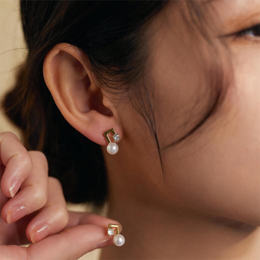 【七天耳钉不重样，一对不到40元】Manreya玛芮雅“都市精英七天&五天珍珠耳钉”丨女神精英必备，天然淡水珍珠，18k注金材质，S925银针 商品图12
