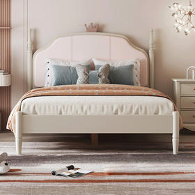 喜梦宝儿童床全实木可爱小女孩床软包床 奇幻城堡