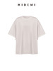 HIDEMI 自然棉系列廓形宽松短袖T恤 白色/深灰/豆乳色/巧克力色 商品缩略图14