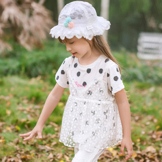 棉果果夏季新品女童女宝两件套短袖T恤M222140223202 商品图0