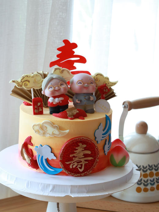 一对老人祥云祝寿 商品图1