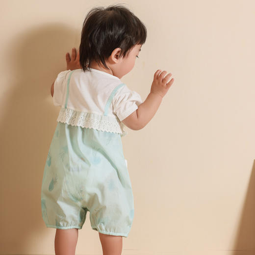棉果果夏季新品女童女宝假两件对开连体衣M222722223220 商品图1