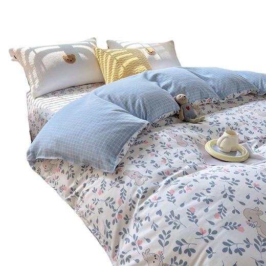 【温暖时光！亲肤时尚三件套】纯棉加厚磨毛三件套简约全棉学生宿舍礼品被套四件套 商品图4