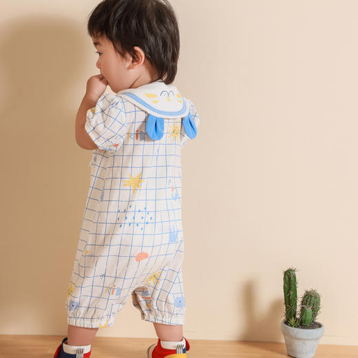 棉果果夏季新品男童男宝对开连体衣哈衣M212722223303 商品图1