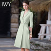 IWY/新款薄荷绿设计感连衣裙气质主持人上镜装韩版职业工作服Q771-G 商品缩略图2
