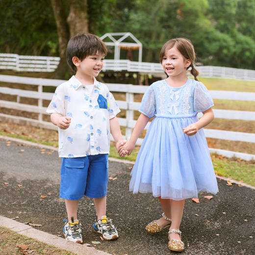 棉果果夏季新品女童女宝网纱连衣裙M222701223243 商品图0