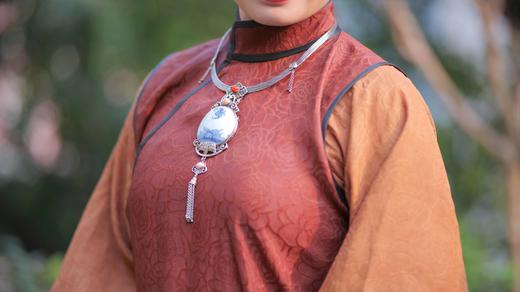 漫物记红云纱大玫瑰喇叭袖旗袍（不含饰品）XYS-w103 商品图6