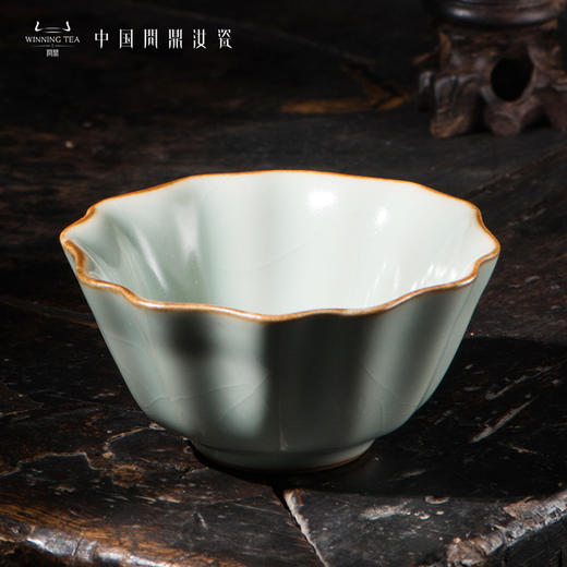 问鼎汝瓷鼎峰系列天青老款祥瑞杯 商品图1