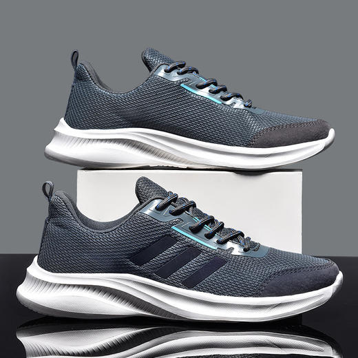 「三款配色！经典款」男士休闲鞋白色运动鞋男网面男士跑步鞋 商品图0