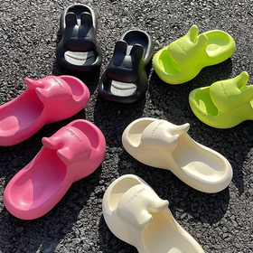 【爆款超低价预售 急单慎拍】踩屎感立耳兔拖鞋女夏外穿时尚男情侣ins潮小众防滑居家凉拖 假日