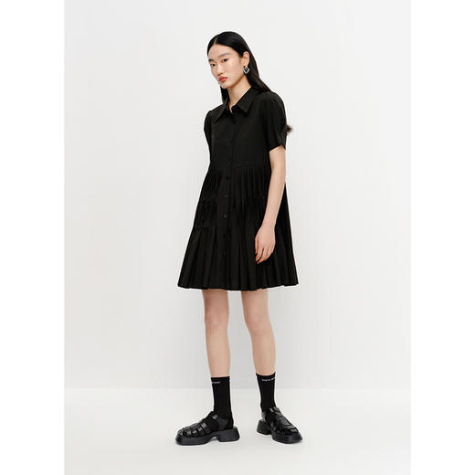 NEELLY纳俪商场同款夏季短袖连衣裙女中长款泡泡袖娃娃裙小个子N23041Y01022 商品图4