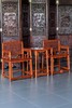红桥红  家具严选  缅甸花梨（大果紫檀）【螭龙纹 玫瑰椅 三件套】 商品缩略图1