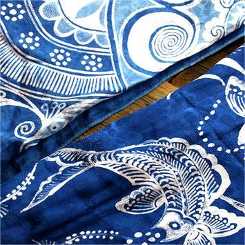 深山集市 纯天然桑蚕丝蜡染方丝巾围巾 商品图2