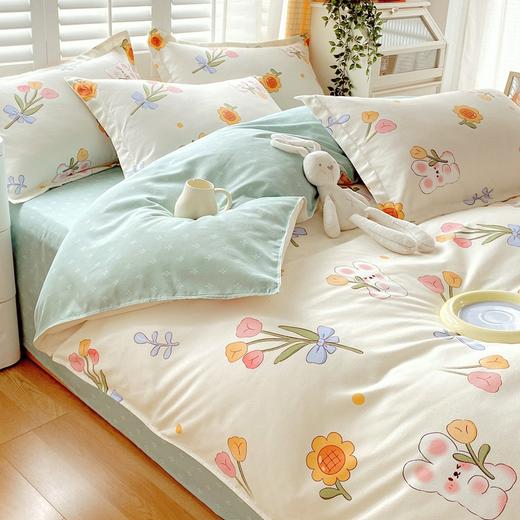 【温暖时光！亲肤时尚三件套】纯棉加厚磨毛三件套简约全棉学生宿舍礼品被套四件套 商品图8