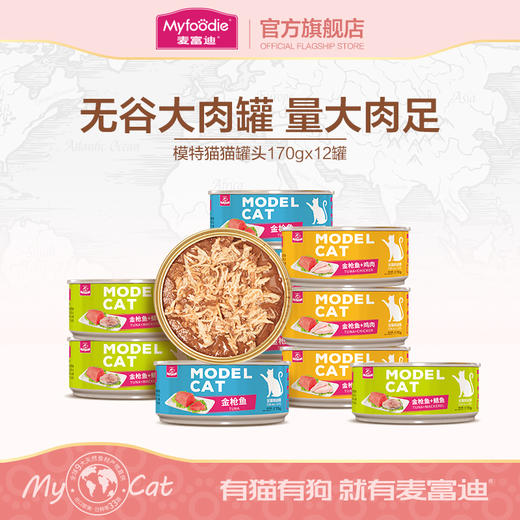 麦富迪猫罐头模特猫罐头补充营养170g*12整箱 商品图0