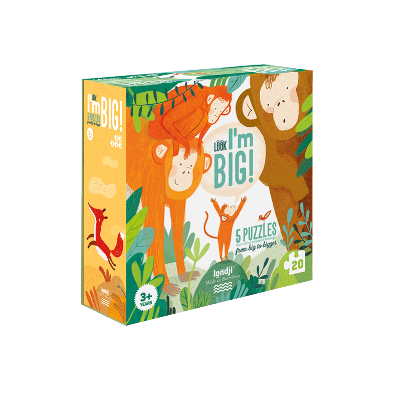 Londji 看！我长大了 拼图 适合年龄3岁+ 西班牙玩具 PZ007U