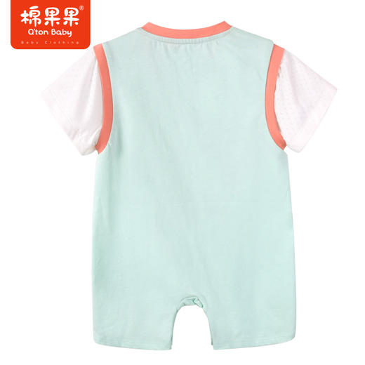 棉果果夏季新品男童男宝假两件套头连体衣M212727223305 商品图2
