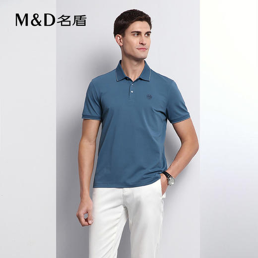 【商场同款】名盾短袖Polo衫夏季新品桑蚕丝混纺翻领t恤男22513 商品图3