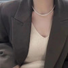 甄珠贝 精品小珍珠4-5mm可调节项链 18K金尾链 客人定制叠戴风锁骨项链 商品缩略图12