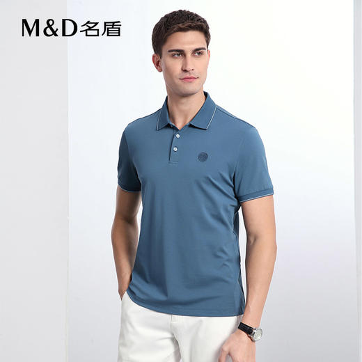 【商场同款】名盾短袖Polo衫夏季新品桑蚕丝混纺翻领t恤男22513 商品图0