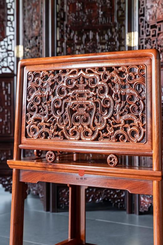 红桥红  家具严选  缅甸花梨（大果紫檀）【螭龙纹 玫瑰椅 三件套】 商品图7