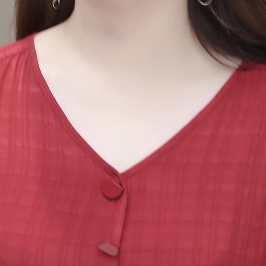 简约长款时尚拼接，过膝A字裙气质连衣裙QYM-SLA216-L 商品图3