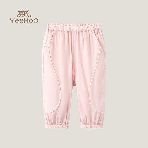 英氏女童休闲裤宝宝裤子宽松薄款束脚裤23新款防蚊裤YRKCJ2P211A 商品图0