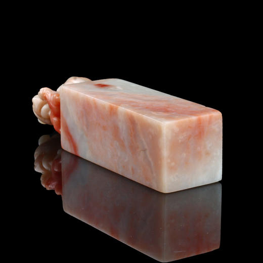 孤品014009:老挝石粉冻母子貔貅方章-3.3*3.3*13.7cm 商品图4