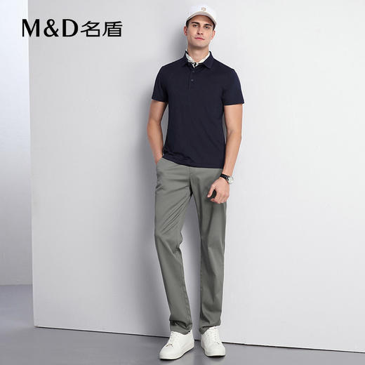 [商场同款]MD名盾男士短袖Polo衫夏季新品桑蚕丝混纺休闲翻领短袖t恤男 商品图3