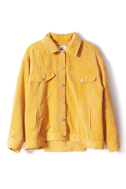 LILY 黄色刺绣灯芯绒外套 5036 商品图4