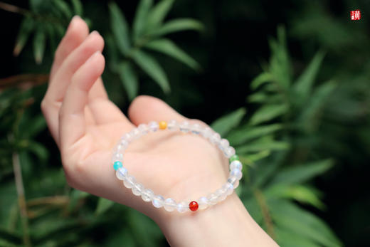 蓝月光石单圈手串【悄然】，珠径5.8mm 商品图2