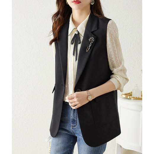 裁缝学苑AS16西装马甲纸样女装春装新款气质无袖外穿马夹上衣打版 商品图3